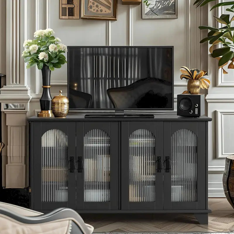 Meuble TV avec rangement pour téléviseurs jusqu'à 45 pouces - 45 x 26 x 16 pouces