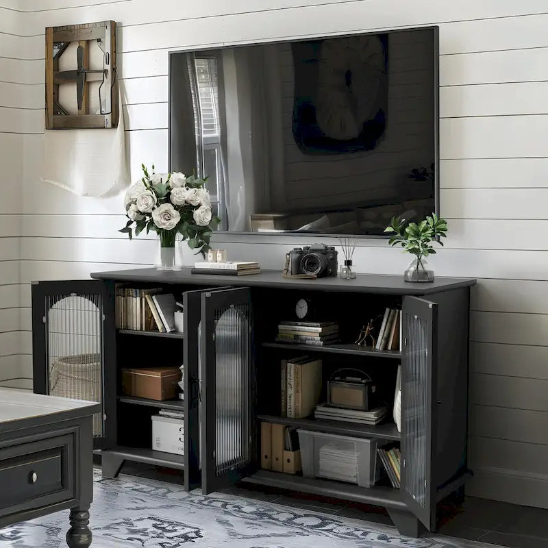 Meuble TV avec rangement pour téléviseurs jusqu'à 45 pouces - 45 x 26 x 16 pouces