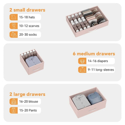 Commode de chambre à coucher avec 10 grands tiroirs pour meuble TV de 55 pouces de long - 55 pouces