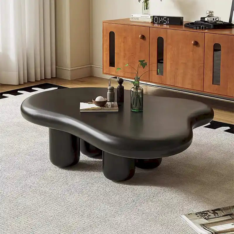 Table basse moderne en forme de nuage pour salon, 48,43 cm, table basse à 4 pieds - 48,4