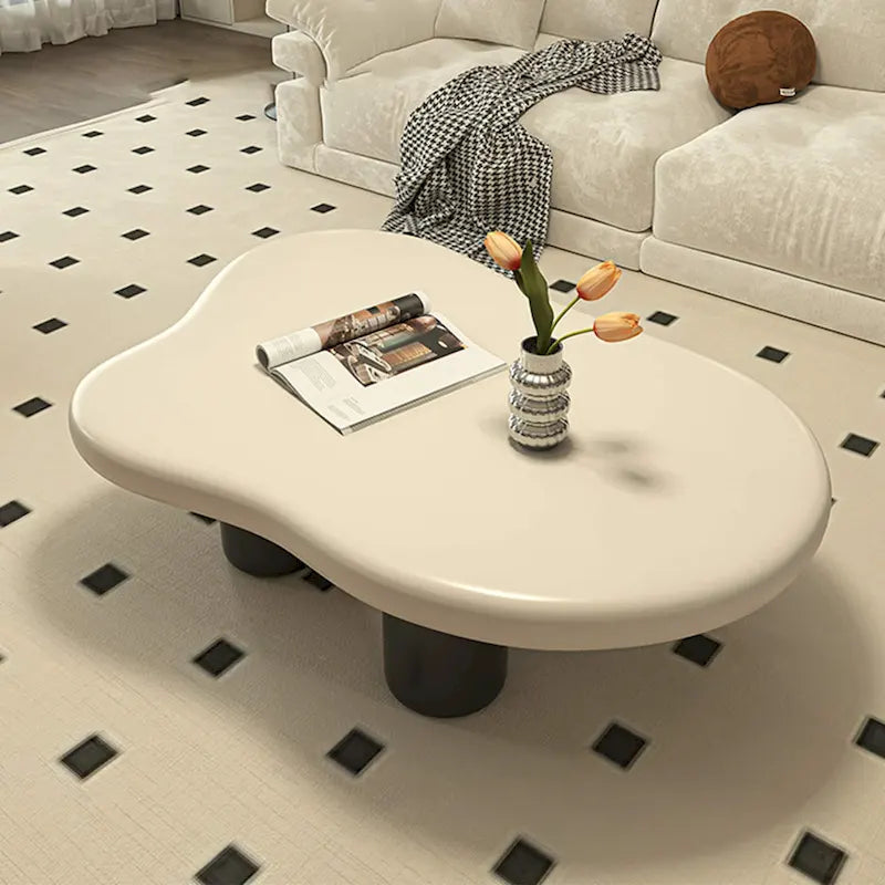 Table basse moderne en forme de nuage pour salon, 48,43 cm, table basse à 4 pieds - 48,4