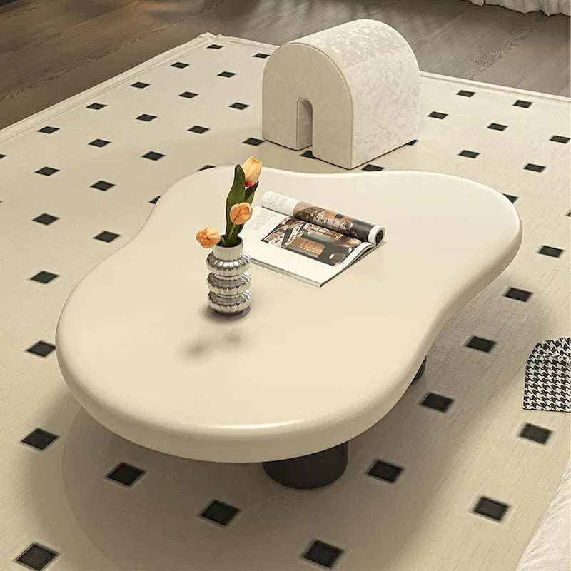 Table basse moderne en forme de nuage pour salon, 48,43 cm, table basse à 4 pieds - 48,4