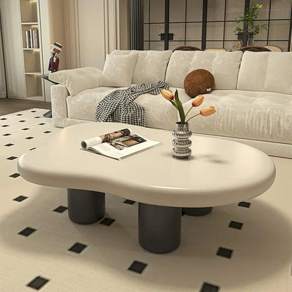 Table basse moderne en forme de nuage pour salon, 48,43 cm, table basse à 4 pieds - 48,4