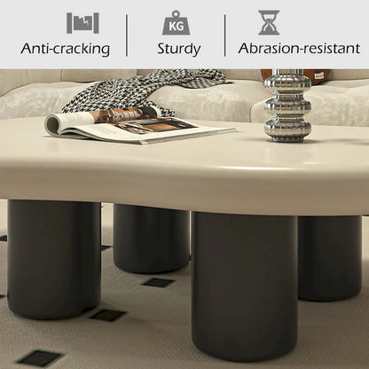 Table basse moderne en forme de nuage pour salon, 48,43 cm, table basse à 4 pieds - 48,4