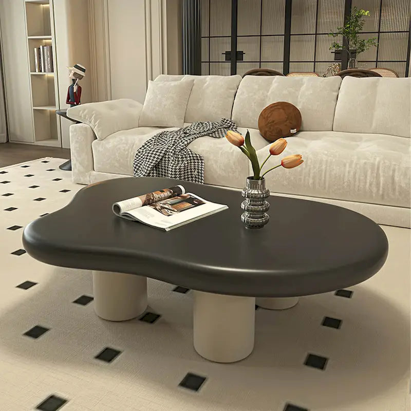 Table basse moderne en forme de nuage pour salon, 48,43 cm, table basse à 4 pieds - 48,4