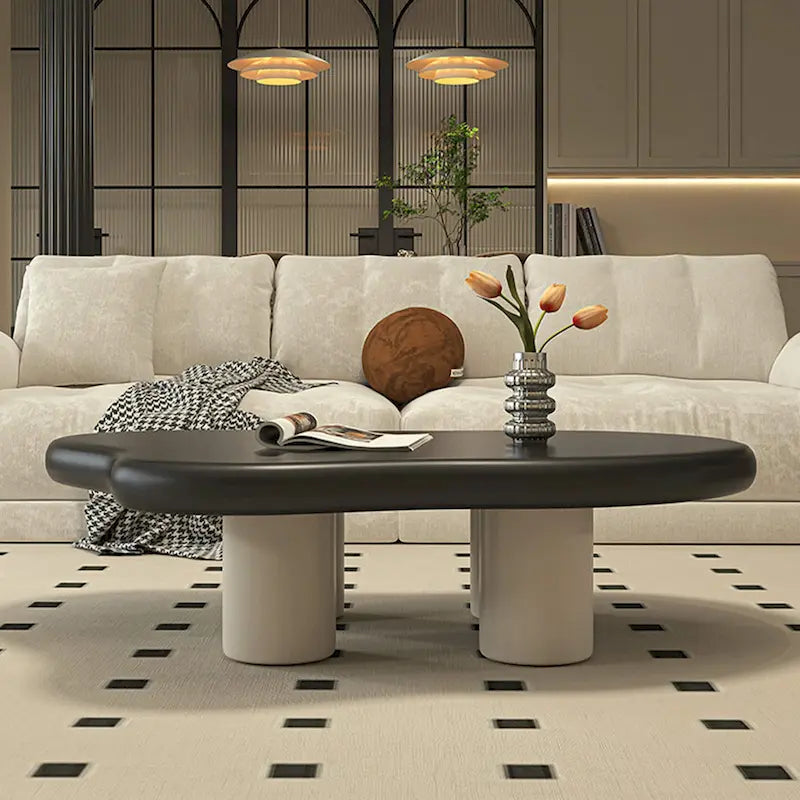 Table basse moderne en forme de nuage pour salon, 48,43 cm, table basse à 4 pieds - 48,4