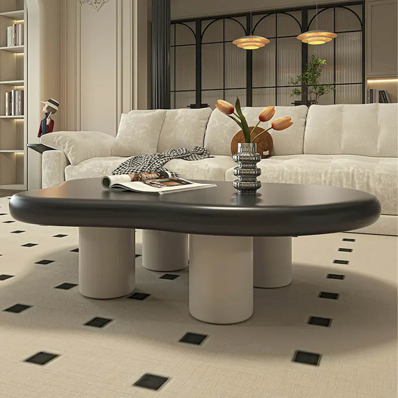 Table basse moderne en forme de nuage pour salon, 48,43 cm, table basse à 4 pieds - 48,4
