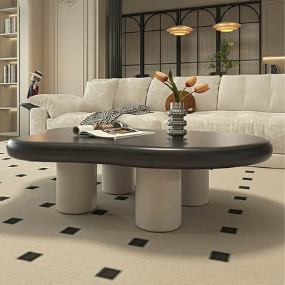 Table basse moderne en forme de nuage pour salon, 48,43 cm, table basse à 4 pieds - 48,4