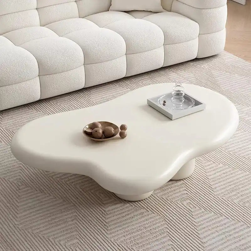 Table basse moderne en forme de nuage pour salon, 48,43 cm, table basse à 4 pieds - 48,4