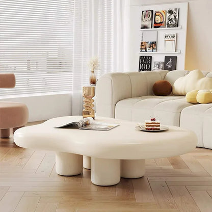 Table basse moderne en forme de nuage pour salon, 48,43 cm, table basse à 4 pieds - 48,4