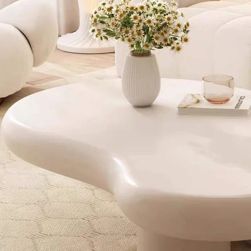 Table basse moderne en forme de nuage pour salon, 48,43 cm, table basse à 4 pieds - 48,4