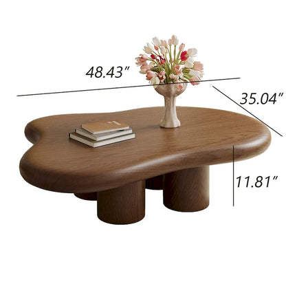 Table basse moderne en forme de nuage pour salon, 48,43 cm, table basse à 4 pieds - 48,4