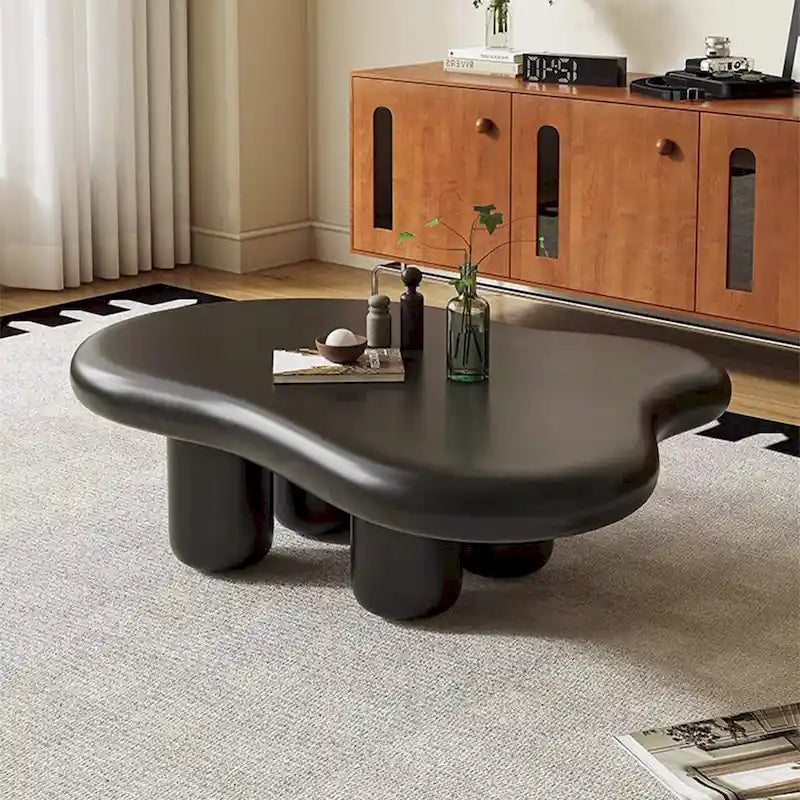 Table basse moderne en forme de nuage pour salon, 48,43 cm, table basse à 4 pieds - 48,4