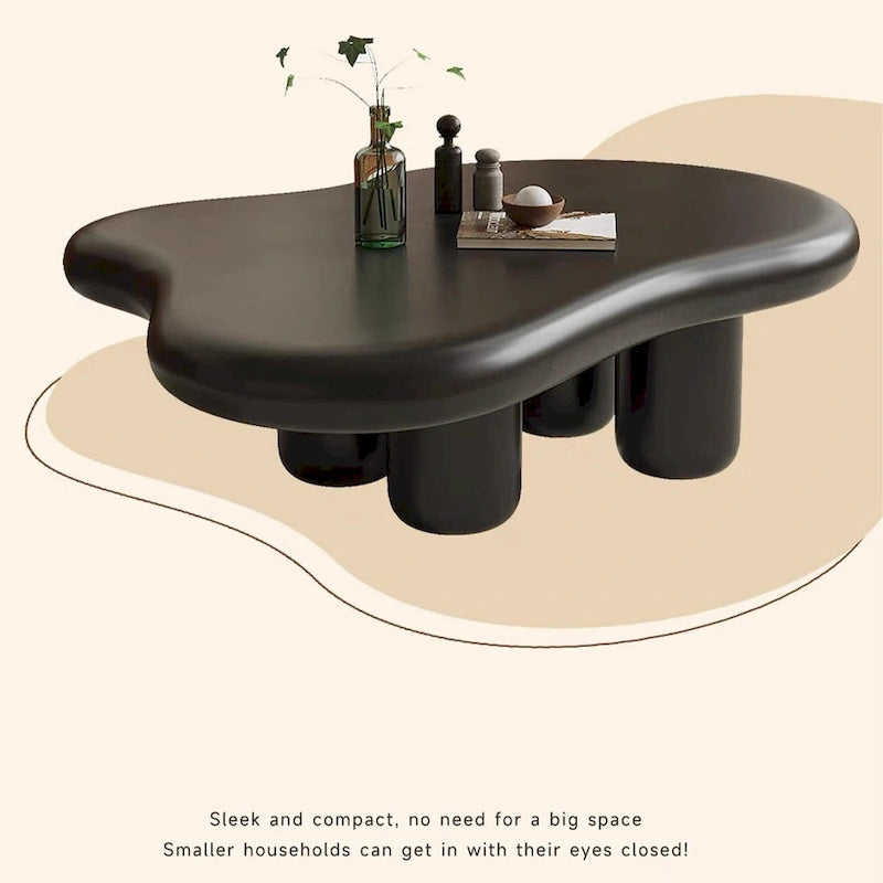 Table basse moderne en forme de nuage pour salon, 48,43 cm, table basse à 4 pieds - 48,4