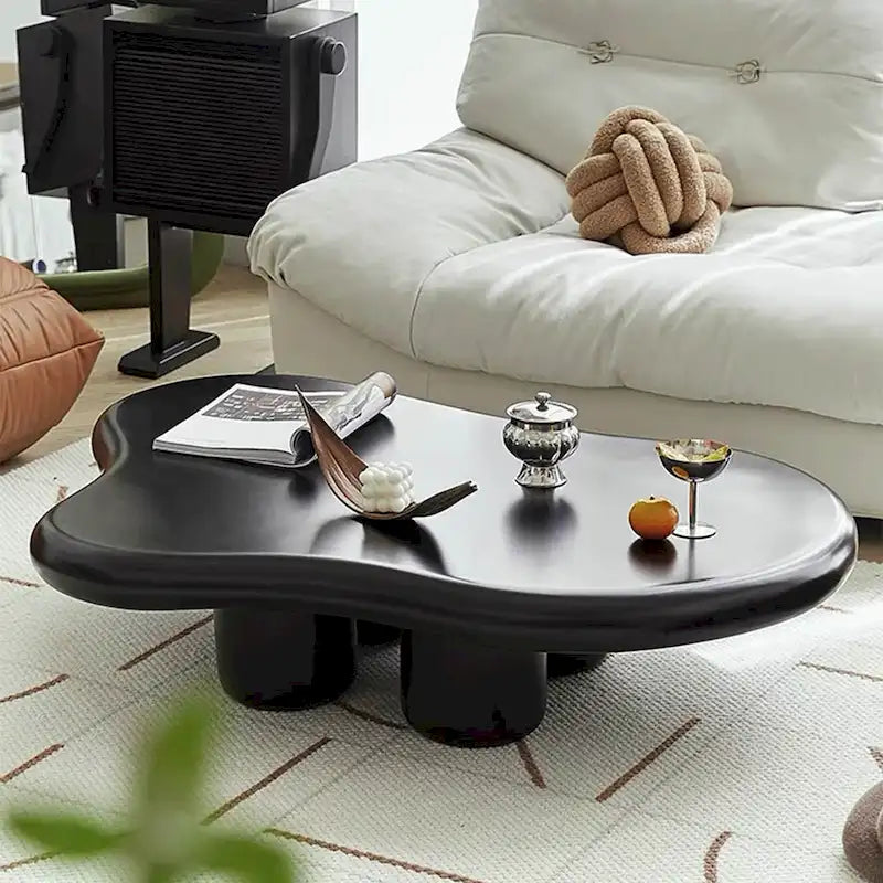 Table basse moderne en forme de nuage pour salon, 48,43 cm, table basse à 4 pieds - 48,4