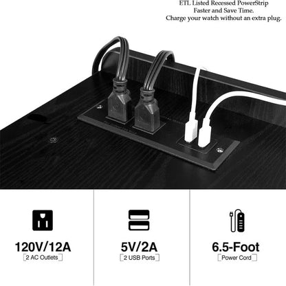 Support pour platine vinyle avec éclairage LED - 14,2 cm (P) x 32,5 cm (L) x 27,2 cm (H)