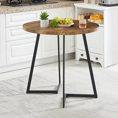 Table de salle à manger ronde Javlergo 31,5 cm, table de détente moderne avec pieds en métal