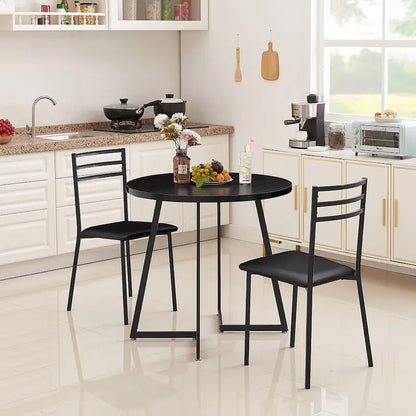 Table de salle à manger ronde Javlergo 31,5 cm, table de détente moderne avec pieds en métal