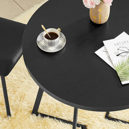 Table de salle à manger ronde Javlergo 31,5 cm, table de détente moderne avec pieds en métal