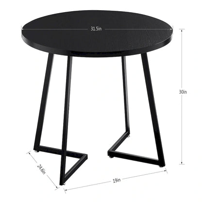 Table de salle à manger ronde Javlergo 31,5 cm, table de détente moderne avec pieds en métal