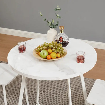 Table de salle à manger ronde Javlergo 31,5 cm, table de détente moderne avec pieds en métal