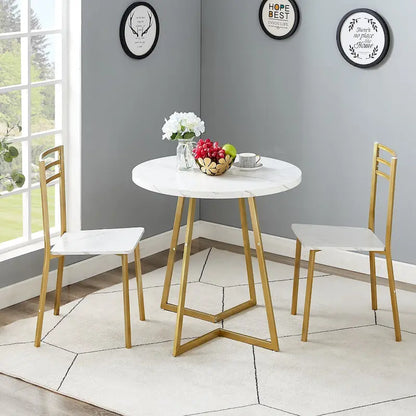 Table de salle à manger ronde Javlergo 31,5 cm, table de détente moderne avec pieds en métal