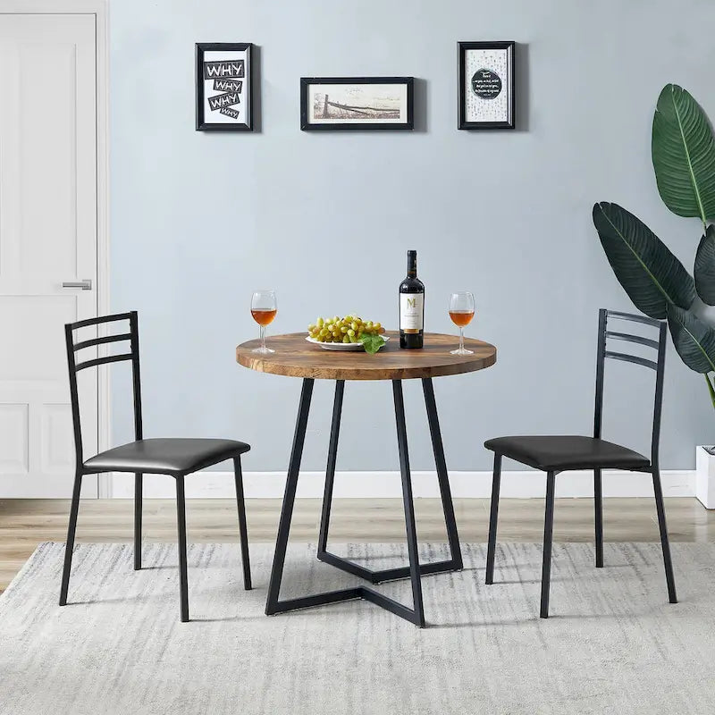Table de salle à manger ronde Javlergo 31,5 cm, table de détente moderne avec pieds en métal