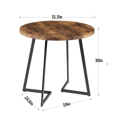 Table de salle à manger ronde Javlergo 31,5 cm, table de détente moderne avec pieds en métal