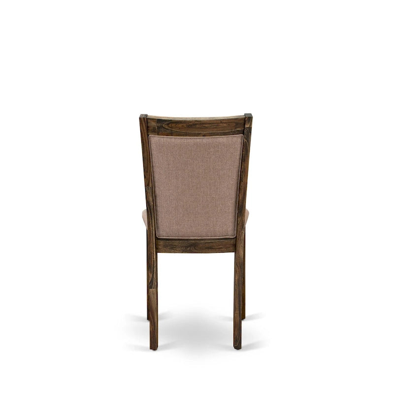 Ensemble de salle à manger East West Furniture : table de cuisine et chaises en lin kaki foncé, style jacobéen vieilli (composition au choix).