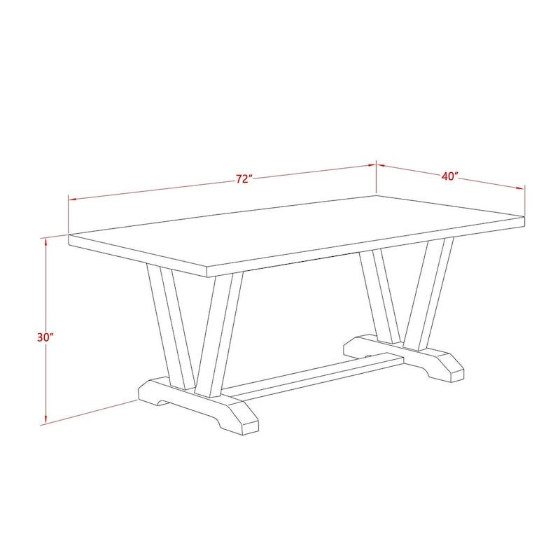Ensemble de salle à manger East West Furniture : table de cuisine et chaises en lin kaki foncé, style jacobéen vieilli (composition au choix).