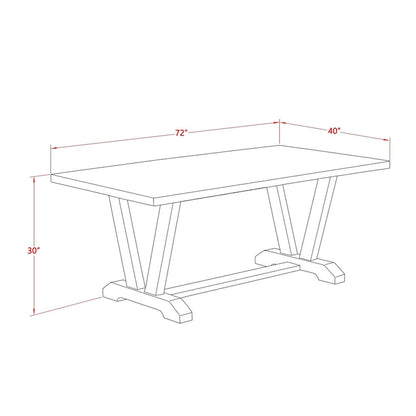 Ensemble de salle à manger East West Furniture : table de cuisine et chaises en lin kaki foncé, style jacobéen vieilli (composition au choix).