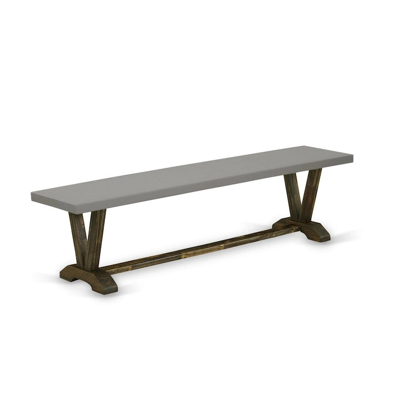 Ensemble de salle à manger East West Furniture : table de cuisine et chaises en lin kaki foncé, style jacobéen vieilli (composition au choix).