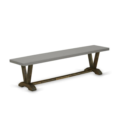 Ensemble de salle à manger East West Furniture : table de cuisine et chaises en lin kaki foncé, style jacobéen vieilli (composition au choix).