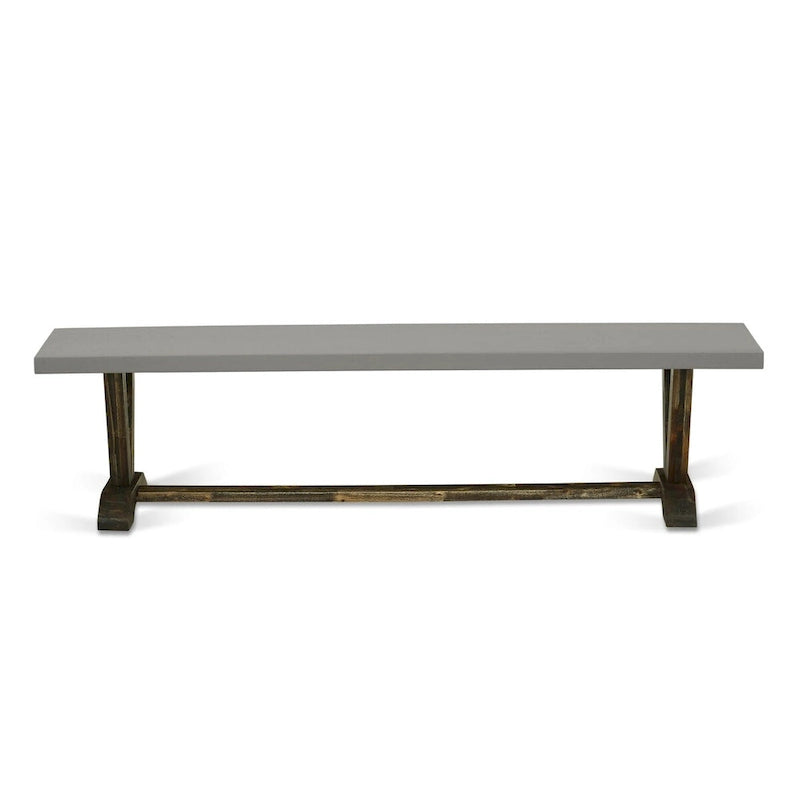 Ensemble de salle à manger East West Furniture : table de cuisine et chaises en lin kaki foncé, style jacobéen vieilli (composition au choix).