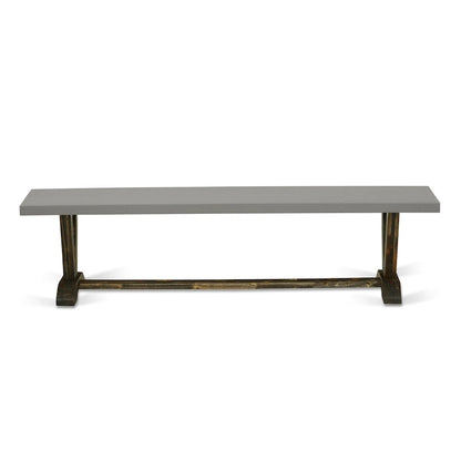 Ensemble de salle à manger East West Furniture : table de cuisine et chaises en lin kaki foncé, style jacobéen vieilli (composition au choix).
