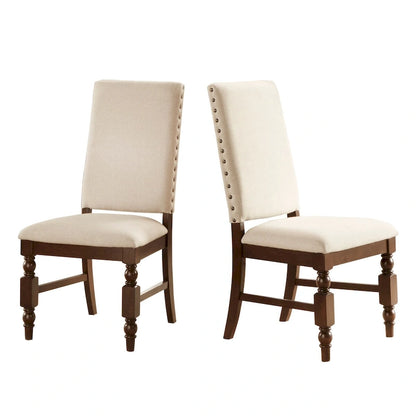 Chaises de salle à manger capitonnées Flatiron à clous décoratifs (lot de 2) par iNSPIRE Q Classic