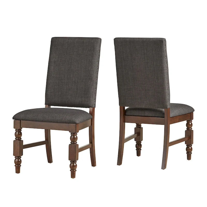Chaises de salle à manger capitonnées Flatiron à clous décoratifs (lot de 2) par iNSPIRE Q Classic