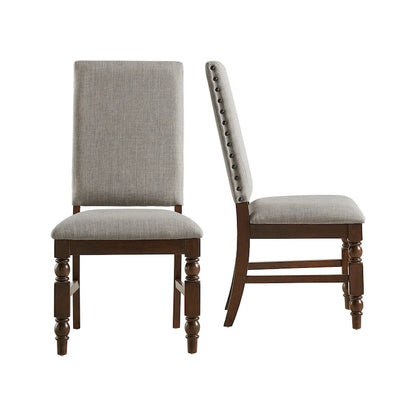 Chaises de salle à manger capitonnées Flatiron à clous décoratifs (lot de 2) par iNSPIRE Q Classic