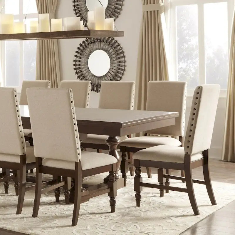 Chaises de salle à manger capitonnées Flatiron à clous décoratifs (lot de 2) par iNSPIRE Q Classic