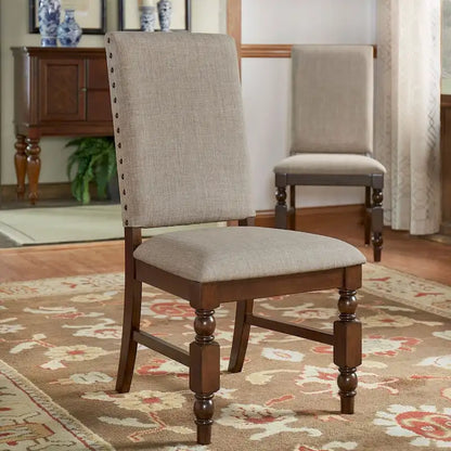 Chaises de salle à manger capitonnées Flatiron à clous décoratifs (lot de 2) par iNSPIRE Q Classic