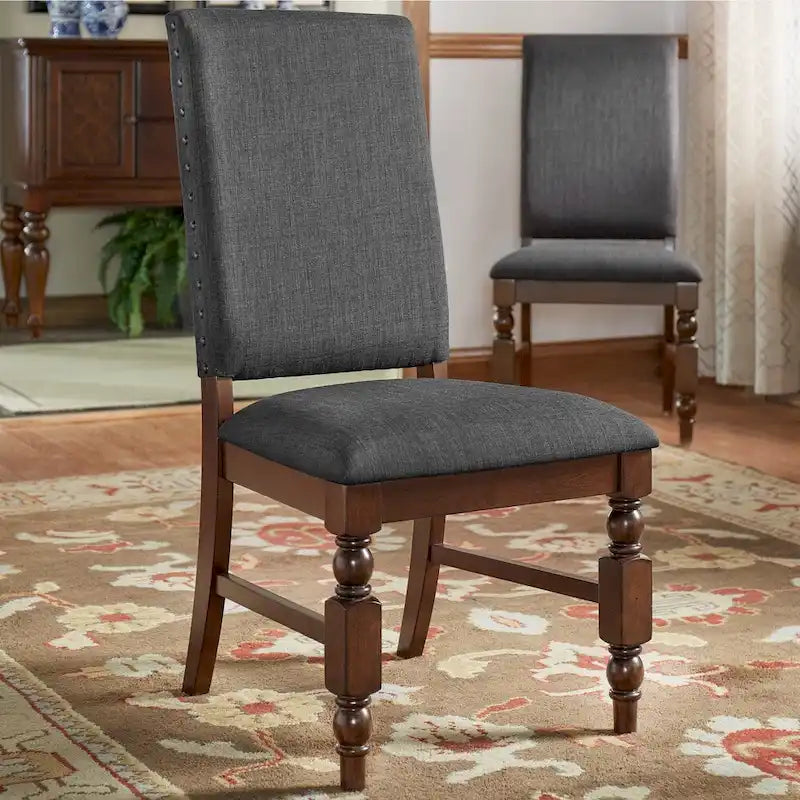 Chaises de salle à manger capitonnées Flatiron à clous décoratifs (lot de 2) par iNSPIRE Q Classic