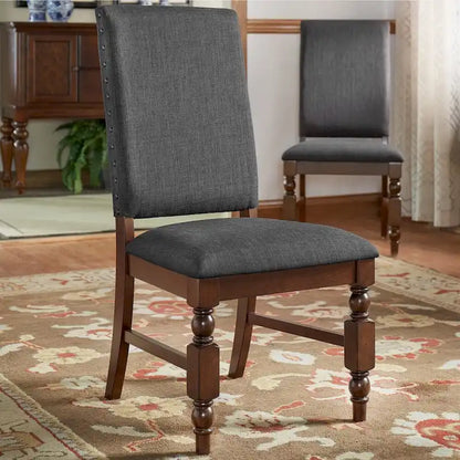 Chaises de salle à manger capitonnées Flatiron à clous décoratifs (lot de 2) par iNSPIRE Q Classic