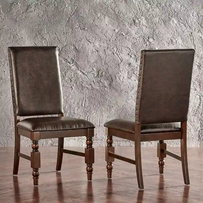 Chaises de salle à manger capitonnées Flatiron à clous décoratifs (lot de 2) par iNSPIRE Q Classic