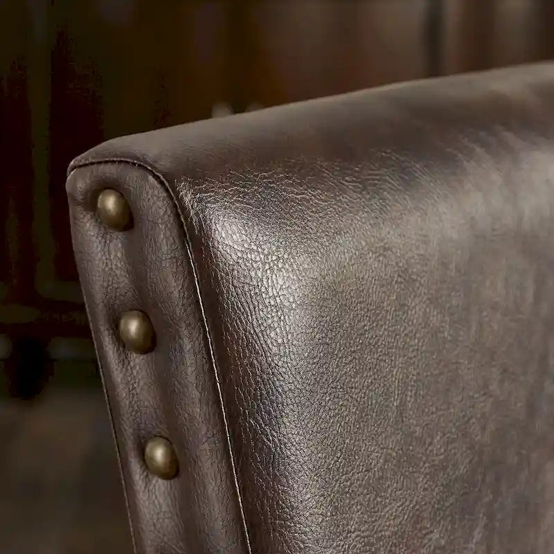 Chaises de salle à manger capitonnées Flatiron à clous décoratifs (lot de 2) par iNSPIRE Q Classic