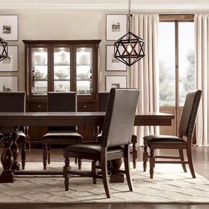 Chaises de salle à manger capitonnées Flatiron à clous décoratifs (lot de 2) par iNSPIRE Q Classic