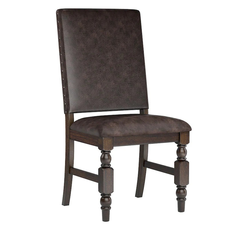 Chaises de salle à manger capitonnées Flatiron à clous décoratifs (lot de 2) par iNSPIRE Q Classic