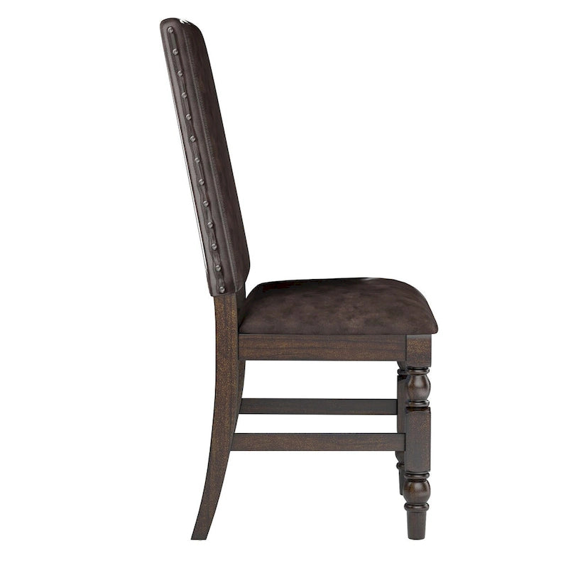 Chaises de salle à manger capitonnées Flatiron à clous décoratifs (lot de 2) par iNSPIRE Q Classic