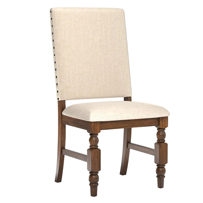 Chaises de salle à manger capitonnées Flatiron à clous décoratifs (lot de 2) par iNSPIRE Q Classic