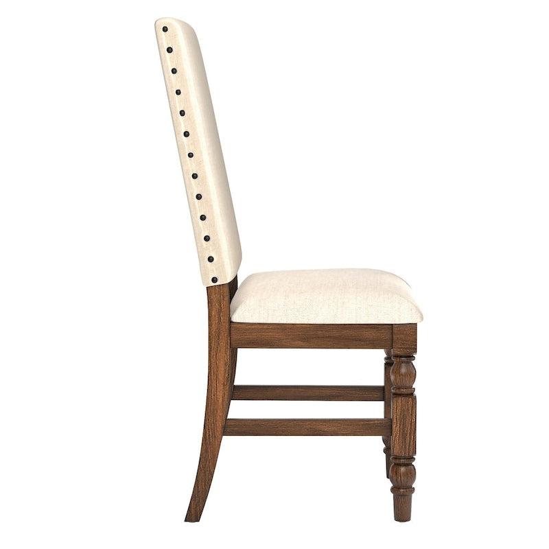 Chaises de salle à manger capitonnées Flatiron à clous décoratifs (lot de 2) par iNSPIRE Q Classic