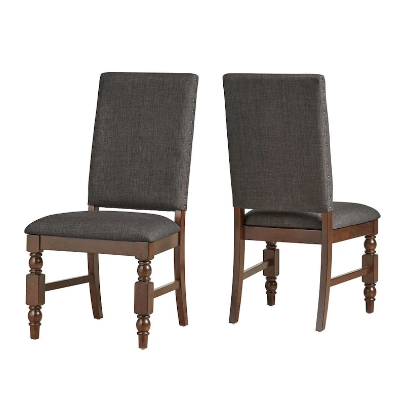 Chaises de salle à manger capitonnées Flatiron à clous décoratifs (lot de 2) par iNSPIRE Q Classic
